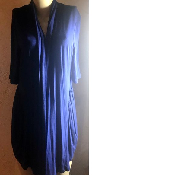 Logo Instant Chic Navy Knit Cardigan Size L - Picture 3 of 6